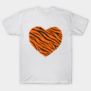 Tiger Print Heart T-Shirt